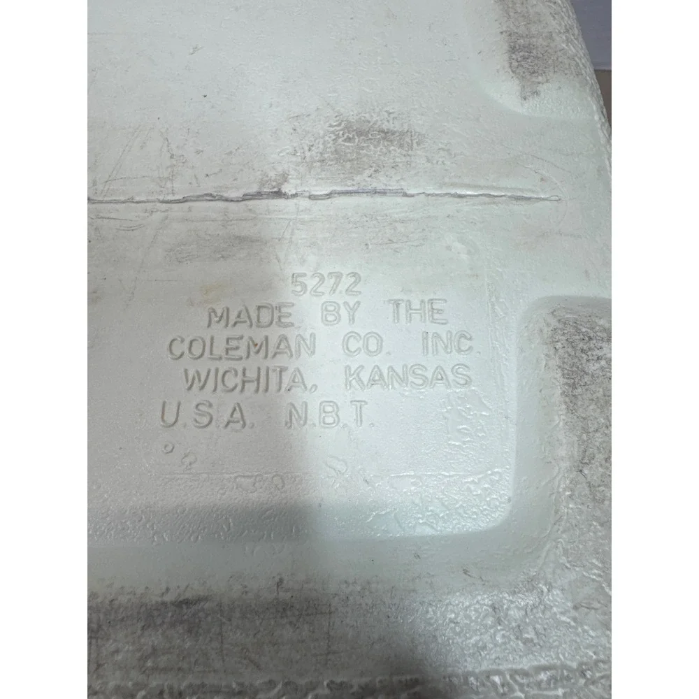 Vintage Coleman Lil Oscar Cooler Orange White 1982 Model 5272 Personal Ice Chest